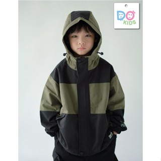 DO Kids童裝 臺灣現貨-日系拼色連帽衝鋒衣 男女童裝 春秋冬季新品 兒童 中小童 大童 長袖 上衣 外套 夾克