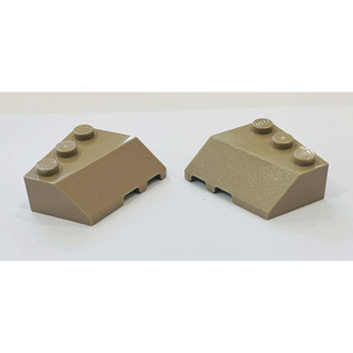 【金磚屋】42862C01DTAN1 LEGO 樂高零件 Dark Tan Wedge 3x3 Sloped Left