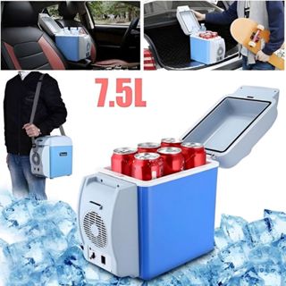 7.5L便攜式車用小冰箱,12V車載冷暖兩用保溫箱,汽車旅行食物儲存箱