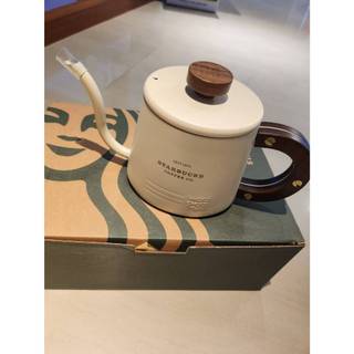 ●JPI_COM●全新 STARBUCKS 星巴克-韓國SS 白色星巴克水壺/家用咖啡廳/手衝咖啡