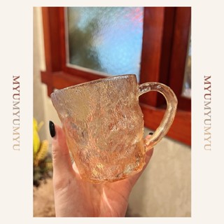 臺灣24H出貨 有把手玻璃杯 水杯 340ml 耐熱玻璃杯 透明玻璃杯 果汁杯 可洗碗機 MYUMYU 沐慕家居