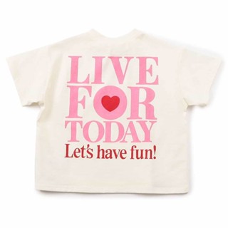 【BREEZE】100%棉 運動風印花短袖上衣 LIVE FOR TODAY 日本童裝｜媽咪愛