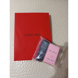 全新✨Giorgio Armani霧黑管唇膏+MY WAY香水精巧組GA亞曼尼奢華絲絨訂製唇膏My way淡香精晨霧清新