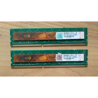 D.桌上型電腦記憶體-V-COLOR 全何科技 DDR3 1600 4GB* 2共8G 不分售 雙通道 直購價80