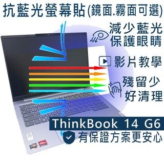 【Ezstick】Lenovo ThinkBook 14 G6 ABP Gen6 防藍光螢幕貼 抗藍光(可選鏡面或霧面)