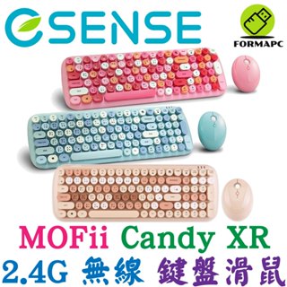 Esense 逸盛 MOFII Candy XR 無線鍵盤滑鼠組 2.4G 無線鍵盤 無線滑鼠 復古圓形鍵盤 注音鍵盤