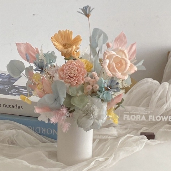 Floraflower 開幕盆花-永生盆花 喜悅〖祝賀禮物〗精美 開幕盆花 入厝盆花 喬遷盆花 新居 擺飾 居家