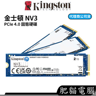 Kingston 金士頓 NV3 500G 1TB 2TB PCIe 4.0 M.2 SNV3S SSD 固態硬碟
