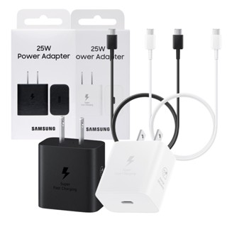 Samsung 三星原廠官方 25W 快充通用型旅充(T2510盒裝) + 三星製造 雙Type C線(密封裝)【組合】