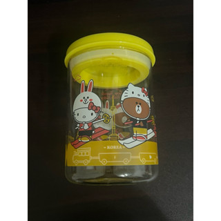 超商集點 7-11 LINE FRIENDS & Hello Kitty 聯名造型耐熱玻璃罐 罐子 泰國 韓國