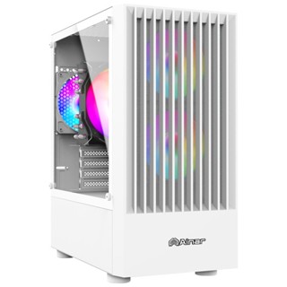 AINAR 艾納爾 X01W Crystal M-ATX機箱 白色 電腦機殼 標配定光風扇*3 水晶機殼 CASE