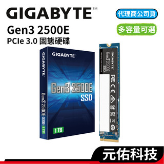 GIGABYTE 技嘉 Gen3 2500E 500G 1TB PCIe Gen3 m.2 2280 SSD 固態硬碟