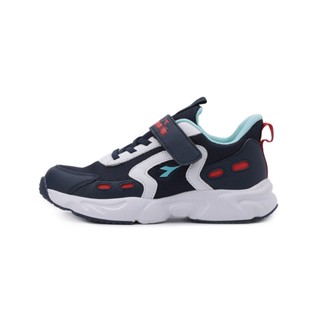 DIADORA 寬楦魔鬼氈運動鞋 藍 DA13129 中大童鞋