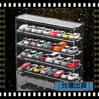 🔥臺灣出貨🔥可開發票✅【大同小藝】1:64小汽車模型 實木 防塵置物架 案頭盲盒 多美卡收納盒 風火輪展示櫃