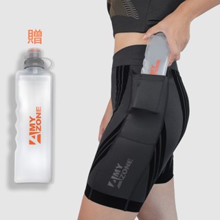 【A-MYZONE】女款無痕水陸兩棲跑步透氣緊身短褲/高腰運動褲/輕量快乾跑步短褲/五分緊身短褲/吸濕排汗健身緊身短褲