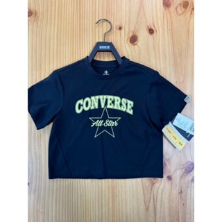 降價。converse女款純棉彈性寬鬆短版短袖上衣2422183