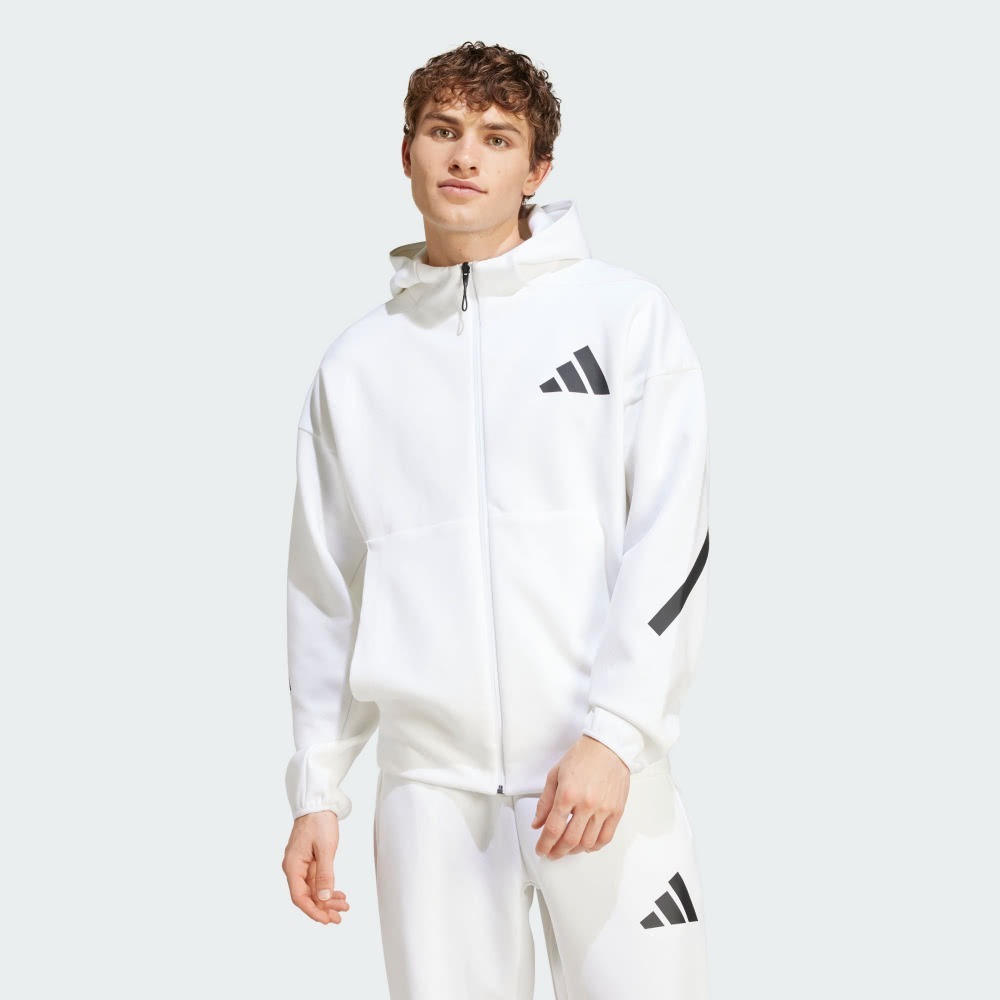 ADIDAS 外套 M Z.N.E. FZ ZNE 白色 運動 連帽外套 男 JF2443