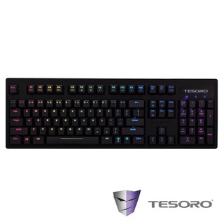 隔日到貨 台灣原廠代理 公司貨 TESORO 鐵修羅 Excalibur RGB 神劍幻彩版機械式鍵盤-紅軸中文