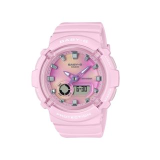 【CASIO 卡西歐】BABY-G 絢彩扎染 繽紛柔美 甜心粉 雙顯系列 BGA-280TD-4A 43.4mm
