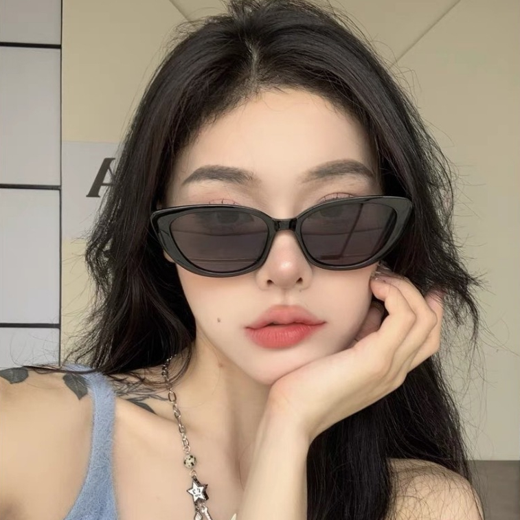 🍁Q.M SHOP🍁四月新款-冷酷復古質感Y2K貓眼潮流墨鏡 偏光抗UV400太陽眼鏡 造型 美式風格 流行 百搭 穿搭
