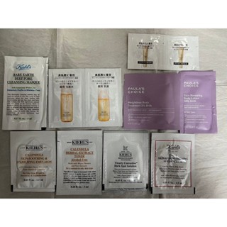 契爾氏金盞花化妝水3ml、金盞花保濕修護精華乳液1.5ml、鐳射極淨白淡斑精華1.5ml、亞馬遜白泥淨緻毛孔面膜5ml