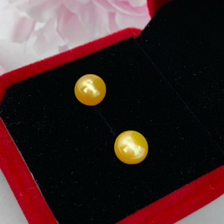 🎀小小飾品🎀天然海水珍珠耳環南洋金珍珠S925純銀耳環耳釘款 珠光亮皮光細膩