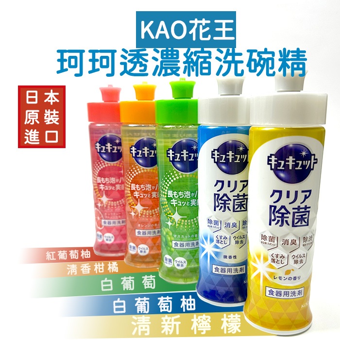 日本 花王 KAO 珂珂透 Cucute 濃縮潔淨洗碗精 濃縮洗碗精 除菌洗碗精 高效去油 超濃縮 高效清潔