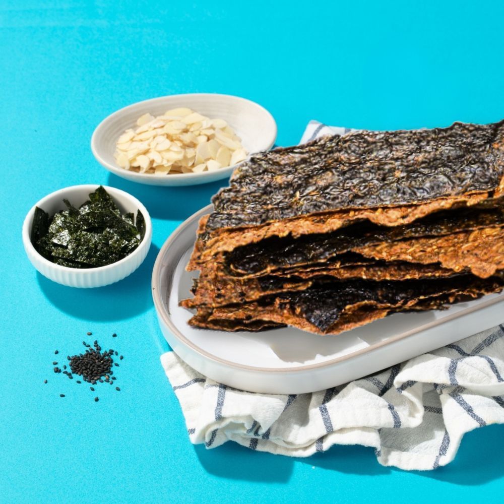 【萬味軒肉乾】脆片肉乾系列 -【海苔杏仁口味80g】伴手禮送禮台中名產老店團購辦公室小資族美食肉乾名店推薦