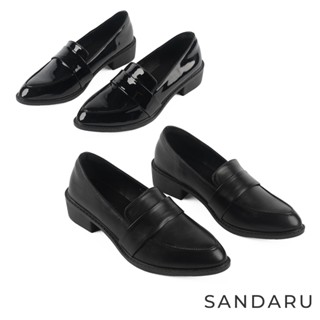 山打努SANDARU-樂福鞋 英倫尖頭低跟皮鞋