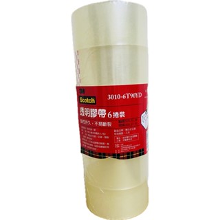 3M Scotch OPP封箱透明膠帶48mm x90y 6捲入3010-6T90YD(舊型號3036)