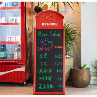 免運～美式復古留言板鐵藝黑板牆飾服裝店鋪創意裝飾品壁掛櫥窗落地擺件