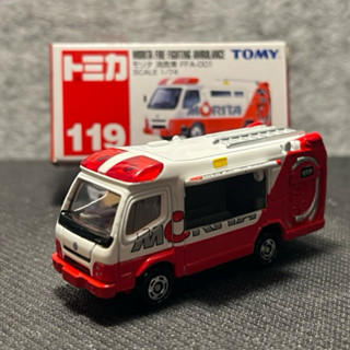 Tomica多美小汽車 119 MORITA 消防救護車 消救車 FFA-001 消防車（2004絕版車）