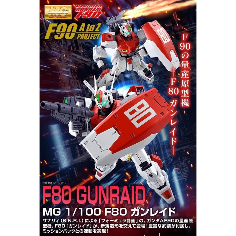 （7月到貨，已滿單）萬代魂商PB MG 1/100 F80 GUNRAID 鋼彈F90