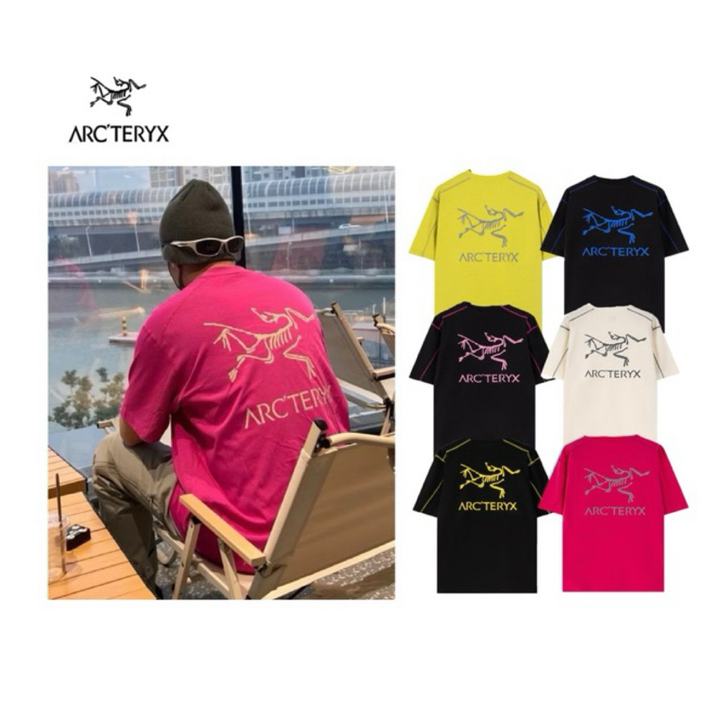 代購24 Arc'teryx 始祖鳥 System A 大Logo印花 明線圓領短袖T恤 速乾 潮流