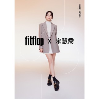 (現貨二手) FitFlop x 宋慧喬 金屬絲紋馬銜扣 黑色樂福鞋 38號
