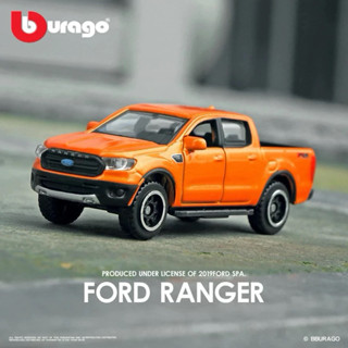 《64SHOP》 Bburago 比美高｜FORD RANGER 2019 福特美式皮卡｜1/64合金模型車