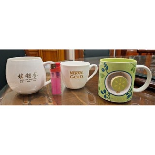 二手餐具, 西雅圖極品咖啡+林銀杏+NESCAFE Gold三個馬克杯打包一起賣