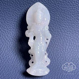❄️元心珠寶❄️ 天然緬甸玉翡翠 冰糯種 觀音 菩薩 觀世音菩薩