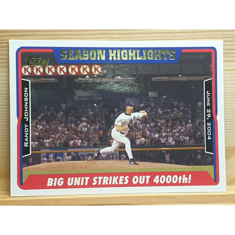 2004 Topps Season Highlight 4000K Randy Johnson Diamondbacks