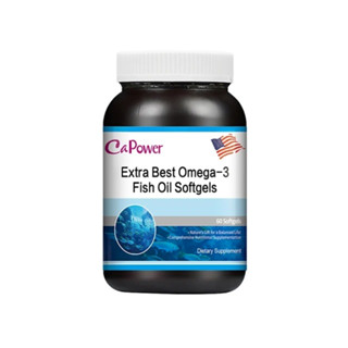 【美國Capower加柏爾】頂級Omega-3魚油軟膠囊60粒Ｘ1