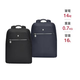 VICTORINOX 瑞士維氏Victoria Signature系列14吋後揹包(黑/藍)