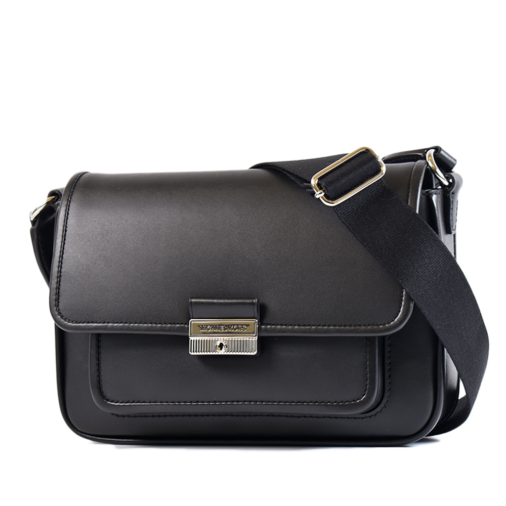 MICHAEL KORS Bradshaw 翻蓋磁釦斜背郵差包-黑色/中 【美國正品現貨】
