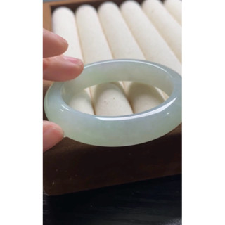 冰種甜果綠手鐲❤️a貨翡翠54圈口