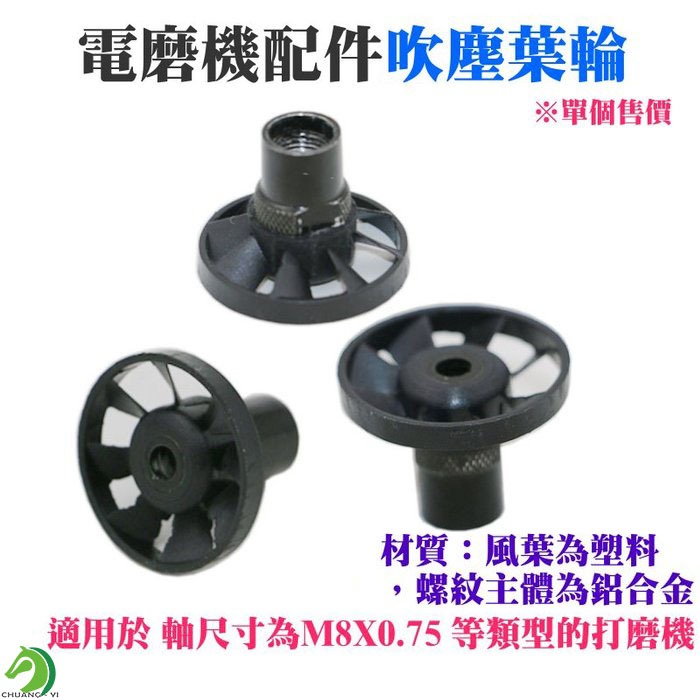 【創藝】吹塵葉輪(台灣快速出貨)電磨機配件吹塵葉輪 M8x0.75 吹塵螺母 電磨風扇 夾芯鎖緊螺母 吹塵風葉輪