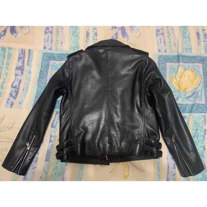 （9成新)好市多 freedom 女純羊皮騎士外套/上衣s號