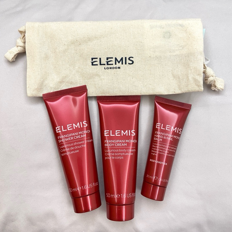 福吉代購🧧現貨速出 ELEMIS 大溪地雞蛋花身體保養三入組 沐浴乳 潤膚乳 指緣護手霜 Frangipani