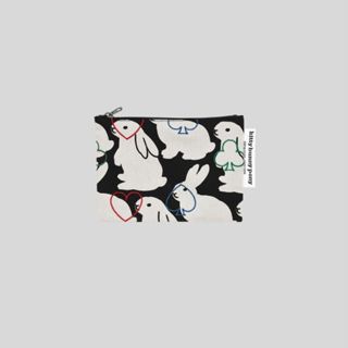 【現貨】韓國 KBP Kittybunnypony 愛麗絲系列 黑白兔兔 收納包 化妝袋 小物收納 旅行用 零錢袋