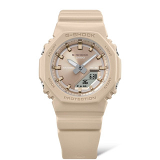 CASIO G-SHOCK 八角農家橡樹 雙顯錶錶 女錶 奶茶色柔光-GMA-P2100ST-9A