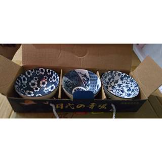 日式青瑤 日式瓷碗 和風餐具碗套裝組-3入組