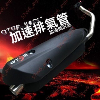 廠商 熱銷%QTBS摩托車鬼火RSZ福喜酷奇豪邁GY6改裝靜音直排大聲排氣管 機車排氣管 改裝排氣管 rsz 排氣管